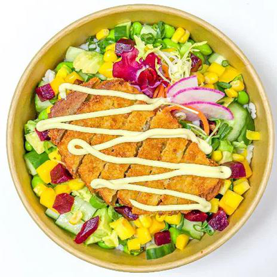 Vegetarische Katsu Poke Bowl