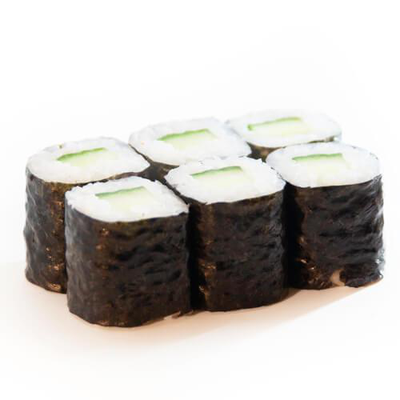 6 stuks hosomaki komkommer